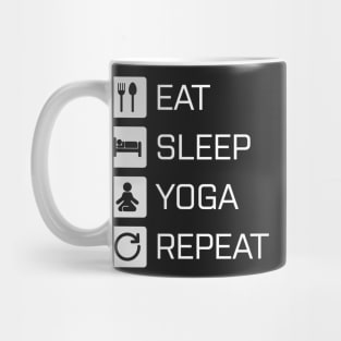 Eat Sleep Yoga Repeat - white Mug